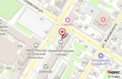 Центр хранения документов и обработки информации в Туле на карте