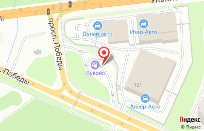 АЗС Лукойл на проспекте Победы на карте