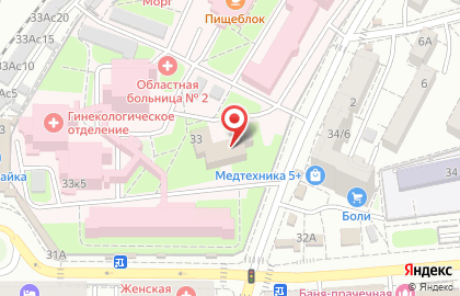 Областная клиническая больница №2 на улице 1-ой Конной Армии, 33 на карте