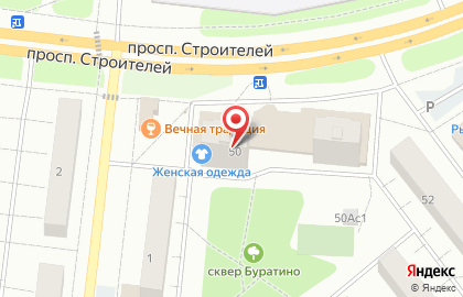 Банкомат на проспекте Строителей на карте