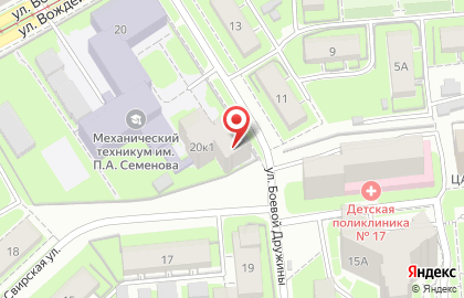 Общежитие в Нижнем Новгороде на карте