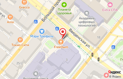 Гостиница Петроградская на карте