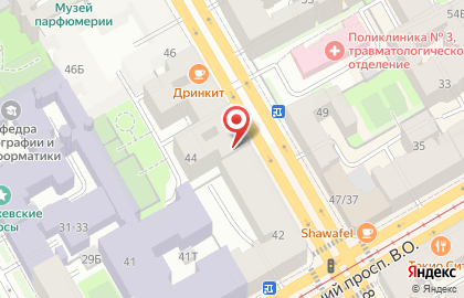 ОАО БАЛТИНВЕСТБАНК в Василеостровском районе на карте