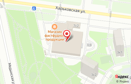 Перекресток в Западном Бирюлево на карте