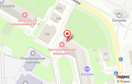Поликлиника Центр Семейной Медицины №2 на улице Смирнова на карте