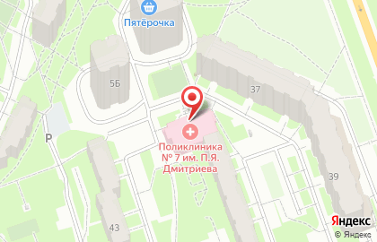 Городская поликлиника Череповецкая городская поликлиника №7 на Октябрьском проспекте на карте