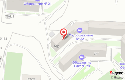 Общежитие СФУ на Свободном проспекте на карте