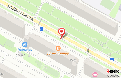Вечерняя Москва на улице Декабристов на карте