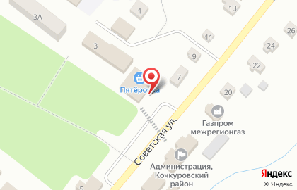 Супермаркет Пятерочка на Советской улице на карте