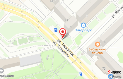 Кафе быстрого питания Дядя Дёнер на улице Пальмиро Тольятти на карте