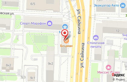 Ресторан Боцман на Автозаводской на карте