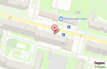 Магазин кондитерских изделий на улице Ленинградской на карте