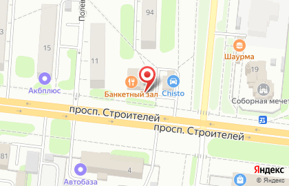 Магазин автозапчастей Москвич на проспекте Строителей на карте