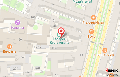 Отель Academia на Большой Конюшенной улице на карте