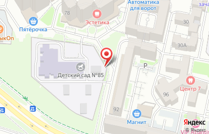 Автостоянка на ул. Пирогова, 92 к1 на карте
