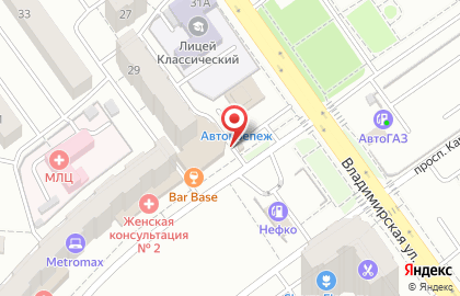 Супермаркет Пятёрочка на Владимирской улице на карте