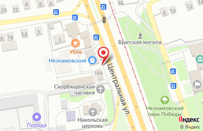 Киоск быстрого питания Русский Аппетит на Центральной улице на карте