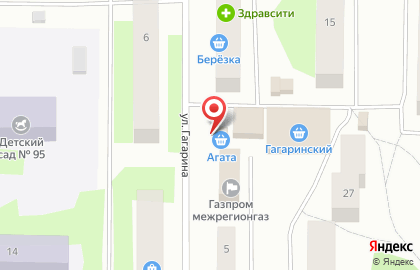 Овощной павильон на улице Гагарина на карте