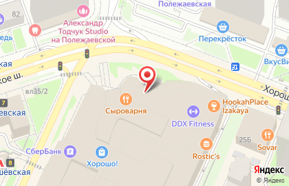 Продуктовый магазин на Хорошёвском шоссе на карте