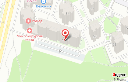Строящийся жилой дом по ул. Московский микрорайон, 52/2 на карте