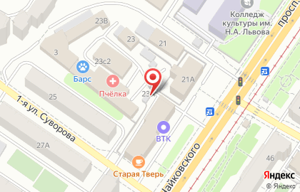 Торговая компания Аквамастер на проспекте Чайковского на карте