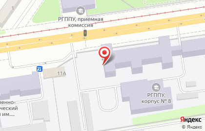 Российский государственный профессионально-педагогический университет на улице Машиностроителей на карте
