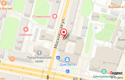 Магазин трикотажных изделий Мир трикотажа на Московской улице на карте