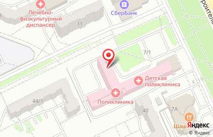 Больница Прокопьевская городская больница на проспекте Строителей на карте