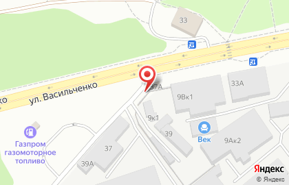 Шиномонтажная мастерская на ул. Васильченко, 37а на карте