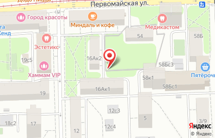 Грузоперевозки метро Первомайская на карте