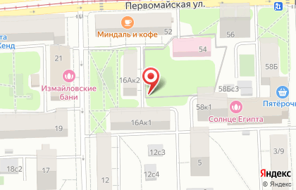 Купить окна в рассрочку Первомайская на карте
