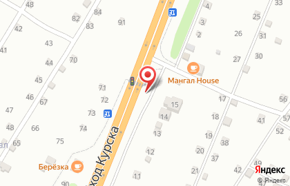 Киоск фастфудной продукции в Центральном районе на карте