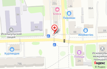 Фирменная розничная сеть магазинов Тюкалиночка на улице Ленина на карте