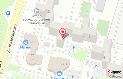 Батэль на улице Маяковского на карте