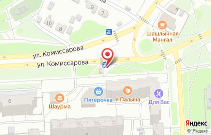 Магазин Возрождение села на улице Комиссарова на карте