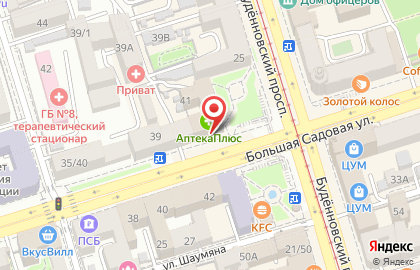 Компания Андреевские памятники на Большой Садовой улице на карте