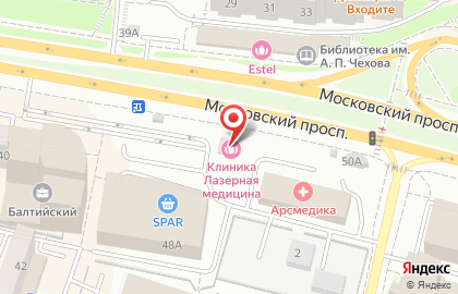 Клиника Лазерная медицина на Московском проспекте на карте