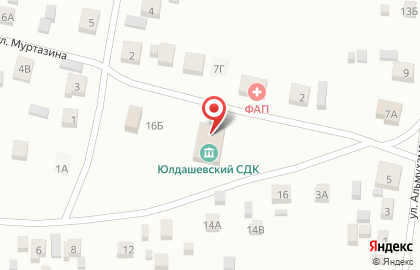 Сельский дом культуры в Уфе на карте
