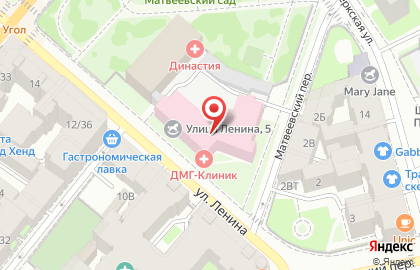 Медицинский центр Династия на улице Ленина на карте