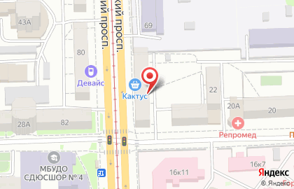 Супермаркет Кактус на Свердловском тракте на карте