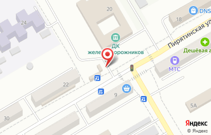 Мастер Бургер на Пирятинской улице на карте