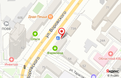 Пекарня-кондитерская Хлеберев в Советском районе на карте