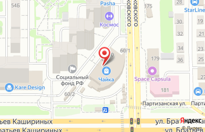 Салон связи МегаФон на улице Чайковского на карте