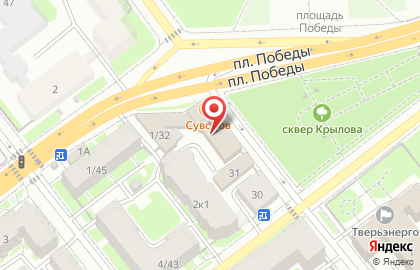 Агентство недвижимости и права ДомТверь в Твери на карте
