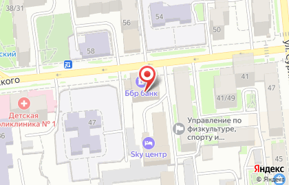 Банкомат ББР Банк, филиал в г. Красноярске в Центральном районе на карте