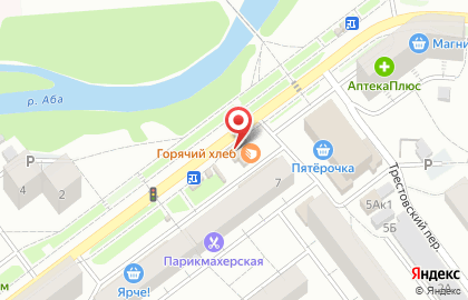Продуктовый магазин Горячий хлеб в Куйбышевском районе на карте