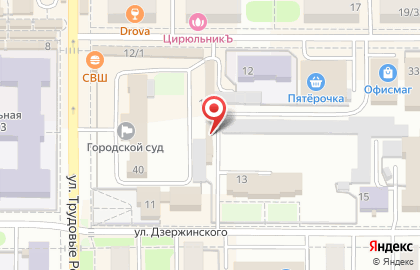 Торгово-монтажная компания Бриз на улице Дзержинского на карте
