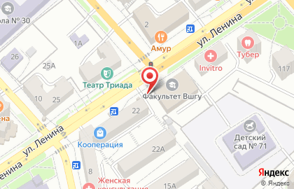 Киоск по продаже фруктов и овощей Мандарин в Центральном районе на карте