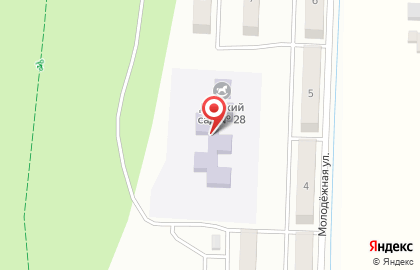 Детский сад № 28 на Молодёжной улице на карте