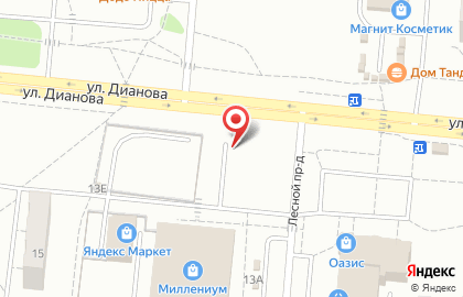 Автосалон К-Сервис в Кировском районе на карте